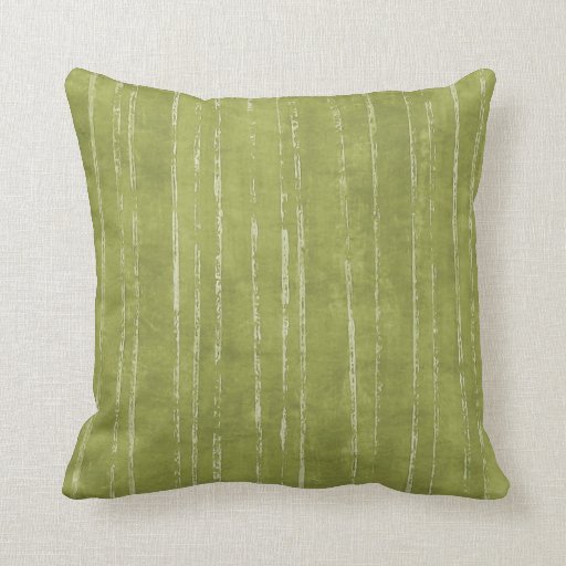 Olive green & white stripe pattern throw pillows Zazzle