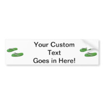 olive grey flip flops offset.png bumper sticker