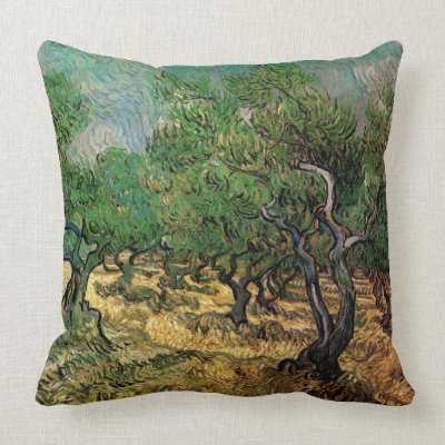 Olive Grove by Vincent van Gogh Pillow Mojo_throwpillow Olive Grove by Vincent van Gogh Pillow Mojo_throwpillow