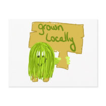 Olive grown locally post card