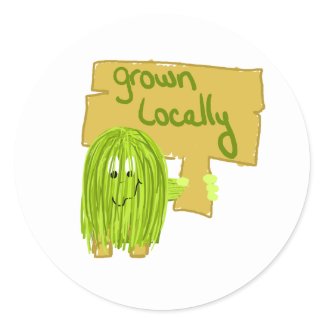 Olive grown locally sticker