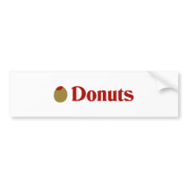 Olive (I Love) Donuts bumper stickers by OliveShop Olive (I Love) Donuts bumper stickers