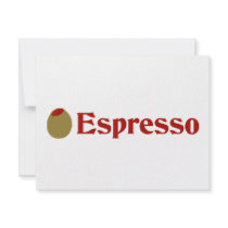 Olive (I Love) Espresso Personalized Announcements
