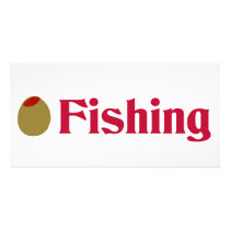Olive (I Love) Fishing photo cards by OliveShop Olive (I Love) Fishing photo cards