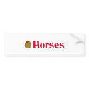 Olive (I Love) Horses bumper stickers