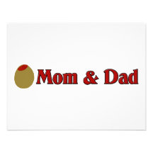 Olive (I Love) Mom & Dad Personalized Announcement