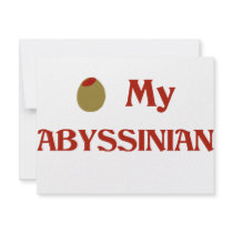 Olive (I Love) My Abyssinian invitations by OliveShop Olive (I Love) My Abyssinian invitations