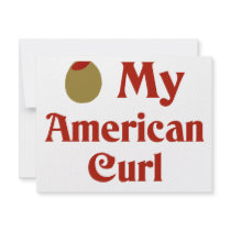 Olive (I Love) My American Curl invitations by OliveShop Olive (I Love) My American Curl invitations
