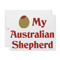 Olive (I Love) My Australian Shepherd Invite