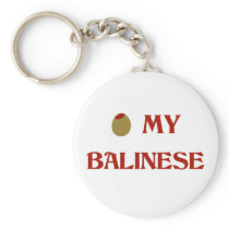 Olive (I Love) My Balinese Keychain