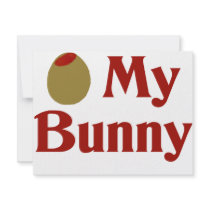 Olive (I Love) My Bunny invitations
