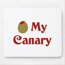 Olive (I Love) My Canary mousepads by OliveShop Olive (I Love) My Canary mousepads