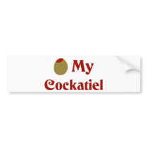 Olive (I Love) My Cockatiel bumper stickers by OliveShop Olive (I Love) My Cockatiel bumper stickers