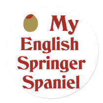 Olive (I Love) My English Springer Spaniel stickers
