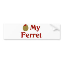 Olive (I Love) My Ferret bumper stickers