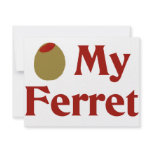 Olive (I Love) My Ferret Personalized Announcement