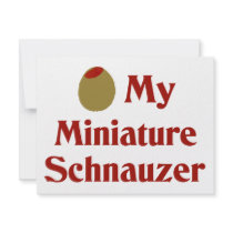 Olive (I Love) My Miniature Schnauzer invitations by OliveShop Olive (I Love) My Miniature Schnauzer invitations