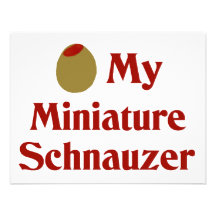 Olive (I Love) My Miniature Schnauzer Custom Invite