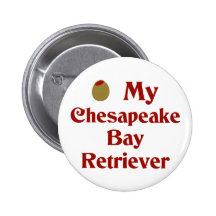 Olive (I Love)  y Chesapeake Bay Retriever Pin
