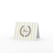 Olive Leaf A2 Note Card (Mocha)
