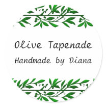 Olive Leaf Custom Recipe or Soap Label Stickers