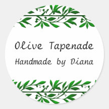 Olive Leaf Custom Recipe or Soap Label Stickers