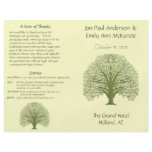 Olive Oak Wood Grain Tree Wedding Program flyers