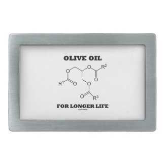 Olive Oil For Longer Life (Molecule) Rectangular Belt Buckles