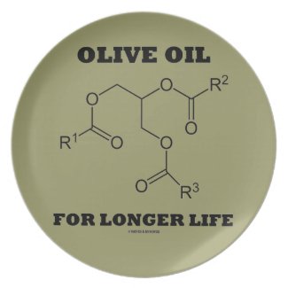 Olive Oil For Longer Life (Molecule) Dinner Plates