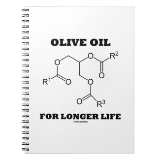 Olive Oil For Longer Life (Molecule) Spiral Notebooks