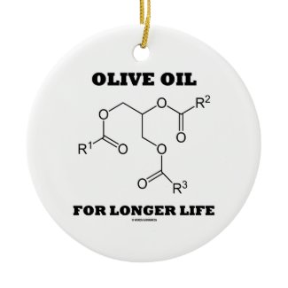 Olive Oil For Longer Life (Molecule) Christmas Ornament