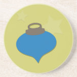 Olive Ornament & Stars Beverage Coasters