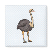 Olive Ostrich magnets by BisforBirds Olive Ostrich magnets