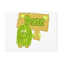Olive Peace Word Postcard