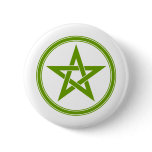 Olive Pentacle Pentagram Pin