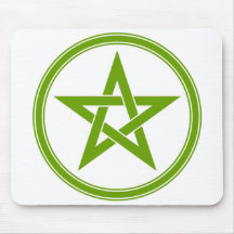 Olive Pentacle Pentagram Mouse Mats