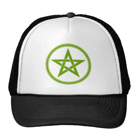 Olive Pentacle Pentagram Trucker Hat