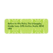 Olive Swirl Return Address Label