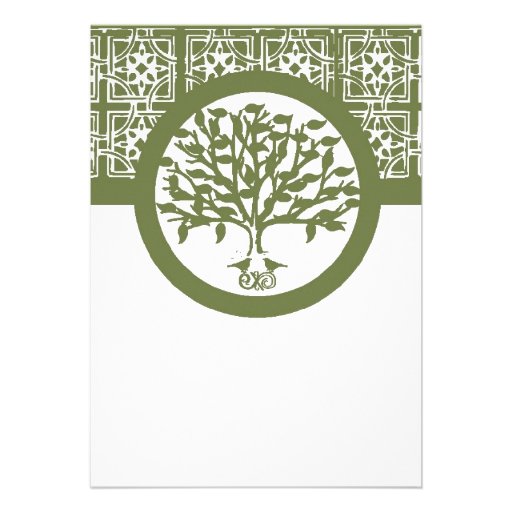 Olive Tree Emblem Wedding Invitation
