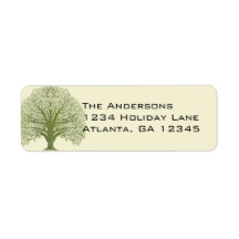 Olive Tree Swirls Labels Return Address Label