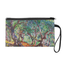 Olive Trees in Bordighera, 1884 Claude Monet Wristlet Purse