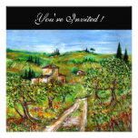 OLIVE TREES IN TUSCANY, green black Personalized Announcement