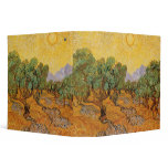 Olive Trees w Yellow Sky, Sun by Vincent van Gogh binders
