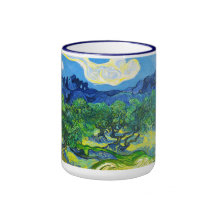 Olive Trees with the Alpilles in the Background Coffee Mug