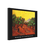 Olive Trees with Yellow Sky and Sun, van Gogh Canvas Prints
