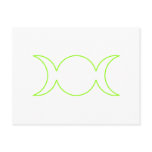 Olive Triple Goddess Outline Post Card