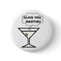 Olive You Martini buttons