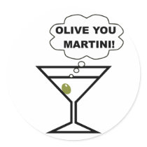 Olive You Martini stickers