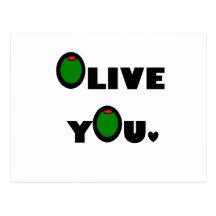 Olive you post card