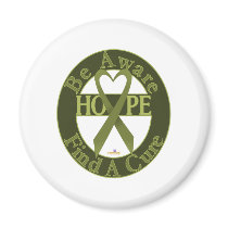 OliveGreenHeartRibbonBeAwareFindCureDark magnets by awareness OliveGreenHeartRibbonBeAwareFindCureDark magnets